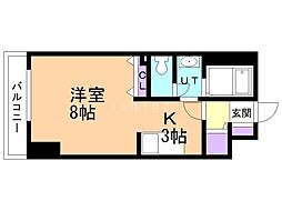 プライムアーバン北14条 1Kの間取図画像