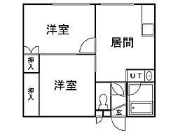 ビッグバーンズマンション伏古3 2LDKの間取図画像