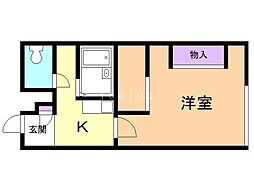 レオパレスプレミール 1Kの間取図画像