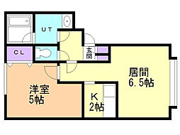 コスモス 1LDKの間取図画像