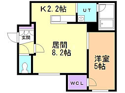 ウィングヴィラ 1LDKの間取図画像