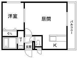 プレシャスレジデンス元町 1LDKの間取図画像