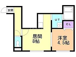 エスポアールロジェ 1LDKの間取図画像