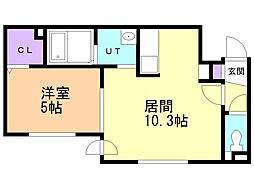 rihoed 1LDKの間取図画像