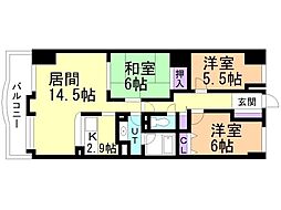 ダイアパレスターミナル15 3LDKの間取図画像