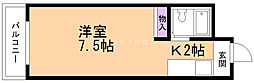 サンパレスN18 1Kの間取図画像