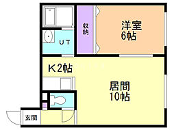 グランメゾン287 1LDKの間取図画像