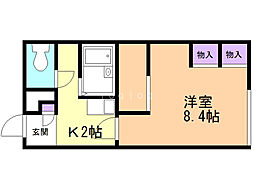 レオパレスドリームイン30 1Kの間取図画像