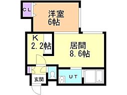 ラ・グレース43 1LDKの間取図画像