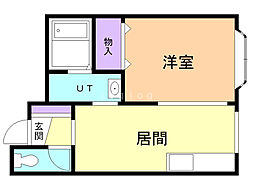 ペイトンプレイス 1DKの間取図画像