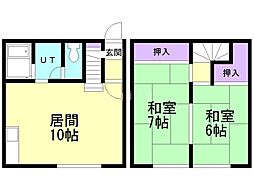 第3コーポ春 2LDKの間取図画像