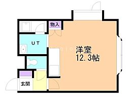メゾンメモワール ワンルームの間取図画像