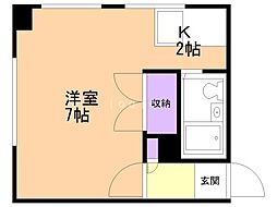 スタジオ9 1Kの間取図画像