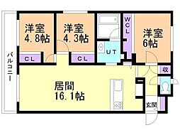 間取図画像 3LDK