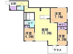 アルファスクエア宮の森2条 1階
