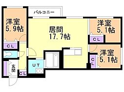 間取図画像 3LDK