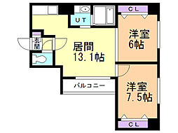 間取図画像 2LDK