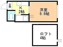 間取図画像 1K