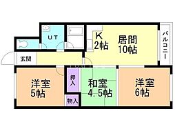 キャトルセゾン 3LDKの間取図画像