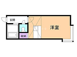 ライフステージ北大西 ワンルームの間取図画像