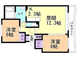 間取図画像 2LDK