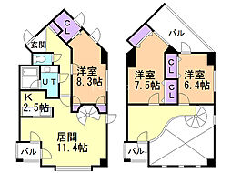 ライオンズマンション医大前 3LDKの間取図画像