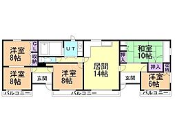 スカイ26 5LDKの間取図画像