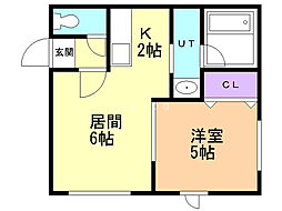 間取図画像 1LDK