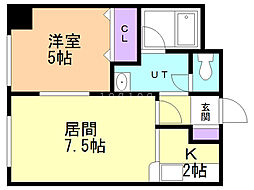 セシアスブルー 1LDKの間取図画像