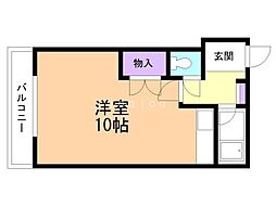 ハイツ・フランセ・円山 ワンルームの間取図画像
