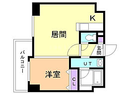 S-FORT札幌北5条 1LDKの間取図画像