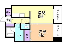KSフロンティアビル 1LDKの間取図画像