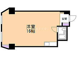 マジソンハイツ ワンルームの間取図画像