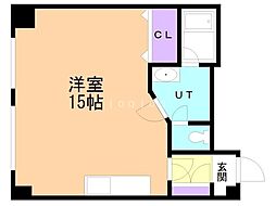 サンハイツ南5条南五条ビル ワンルームの間取図画像