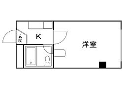 サングレース 1Kの間取図画像