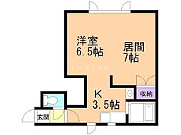 キラメック円山表参道1 1LDKの間取図画像