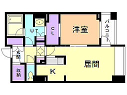 プライムメゾン大通公園 1LDKの間取図画像