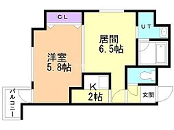 アイビーパレス52 1LDKの間取図画像