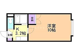 アルテピアッツァ 1Kの間取図画像