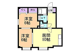 プレミエール南13条 2LDKの間取図画像