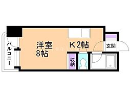 アン・セリジェ壱番館 1Kの間取図画像