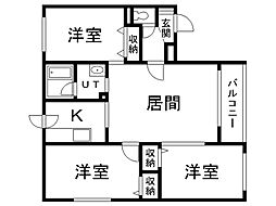 フロンティアS27 3LDKの間取図画像