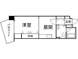 アピレ21 1DKの間取図画像