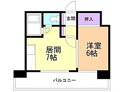 ダイアパレス南3条 1DKの間取図画像
