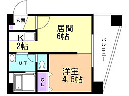 シティテラス南5条 1LDKの間取図画像