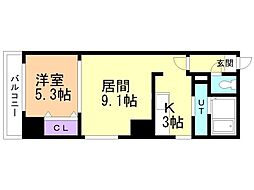 スペース北3条 1LDKの間取図画像