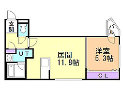 プレジオS11 1LDKの間取図画像