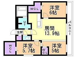 札幌市営東西線 西28丁目駅 徒歩5分 3階/-