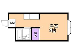 アークパレス桑園 ワンルームの間取図画像