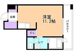 ラフィネタワー札幌南3条 1Kの間取図画像